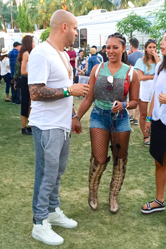 Mel B et Stephen Belafonte  lors du festival de musique de Coachella le 16Avril 2016.
