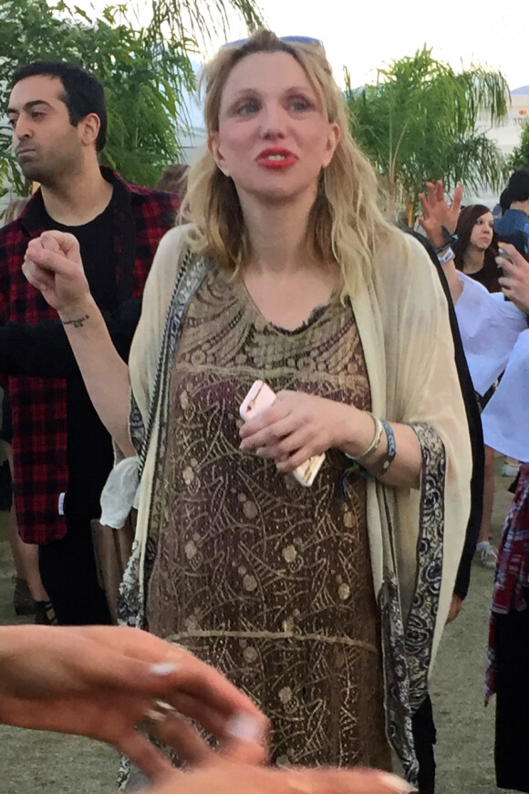 Courtney Love  lors du festival de musique de Coachella le 16Avril 2016.