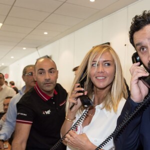 Cyril Hanouna et Enora Malagré - 11ème édition du "BGC Charity Day" à Paris le 11 septembre 2015