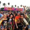 Photo d'Alessandra Ambrosio et sa bande au week-end d'ouverture du festival Coachella. Indio, avril 2016.