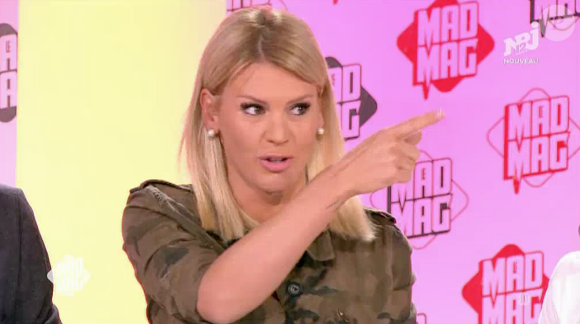 Amélie Neten répond à ceux qui osent critiquer la façon dont elle éduque son fils. Emission le "Mad Mag", sur NRJ12. Le 24 février 2016.