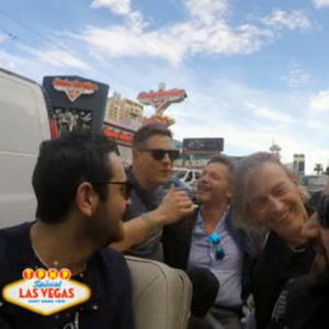 Isabelle Morini-Bosc abandonnée par Cyril Hanouna et ses chroniqueurs dans une Cadillac à l'arrêt, en plein traffic - Emission TPMP à Vegas, diffusée le 21 avril 2016 sur D8.