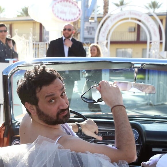 Exclusif -  Mariage de Cyril Hanouna avec Camille Combal dans la Little White Wedding Chapel de Las Vegas le 2 avril 2016.