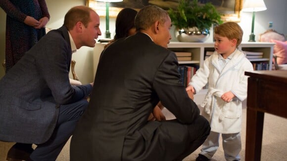 George de Cambridge : Le fils de Kate et William craquant avec le couple Obama