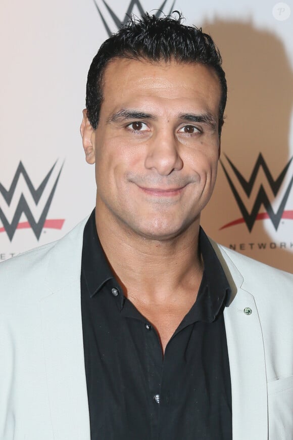 Alberto Del Rio (Alberto Rodriguez), dans les coulisses du combat de catch WWE LIVE Revenge à l'AccorHotels Arena à Paris, le 22 avril 2016.