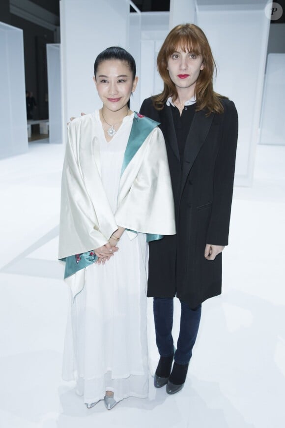 Lan Yu et Lolita Chammah - People au défilé de mode "Lan Yu", collection Haute Couture printemps-été 2015, à Paris le 28 janvier 2015.