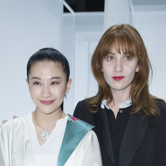 Lan Yu et Lolita Chammah - People au défilé de mode "Lan Yu", collection Haute Couture printemps-été 2015, à Paris le 28 janvier 2015.