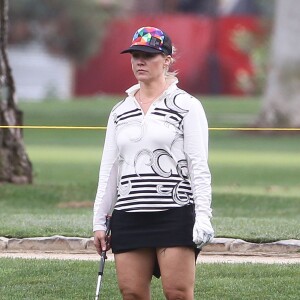 Exclusif - Jennie Garth et son mari Dave Abrams vont jouer au golf ensemble à Toluca Lake le 6 août 2015 © CPA / BESTIMAGE