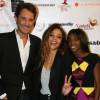 Louisy Joseph entre Vincent Cerutti et sa compagne Hapsatou Sy - Inauguration du showroom d'Hapsatou Sy au Viaduc des Arts à Paris, le 14 janvier 2016. © CVS/Bestimage