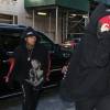 Kylie Jenner et son petit ami Tyga sortent d'une voiture dans les rues de New York, le 13 février 2016
