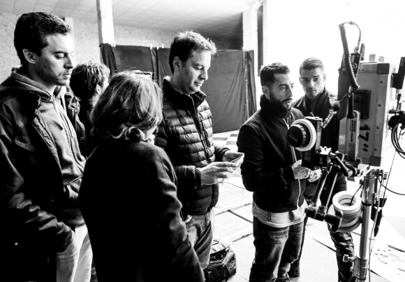 Exclusif - Roberto Ciurleo, le chorégraphe Yaman Okur et Brahim Zaibat - Backstage du tournage du clip "De mes propres ailes" du groupe "Les 3 mousquetaires". Le 12 avril 2016 © Andred / Bestimage