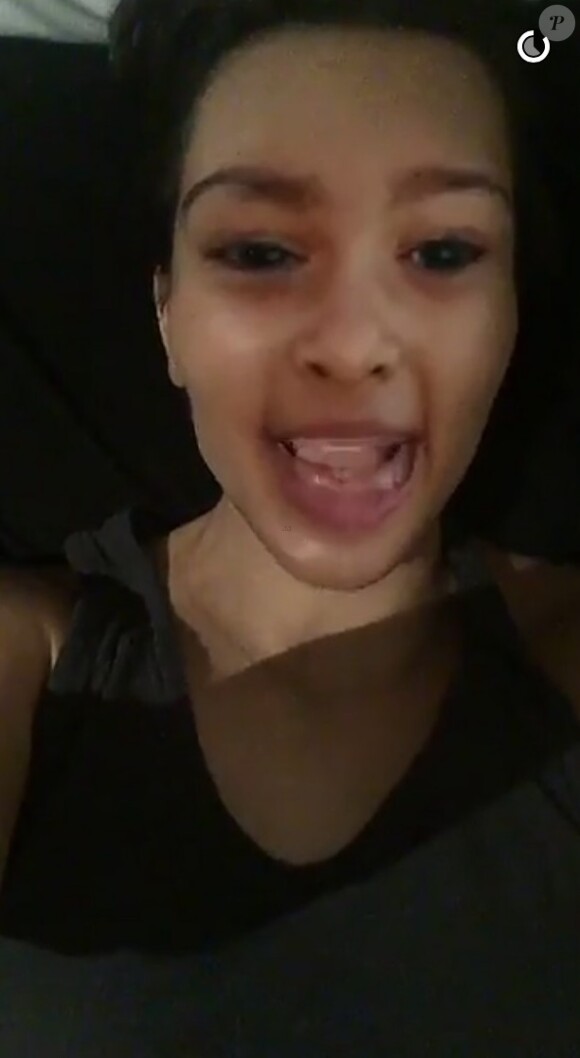 Kim Kardashian s'amusant sur Snapchat en échangeant son visage avec celui de sa fille North.