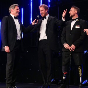 Le prince Harry et Mark Durden-Smith à la soirée BT Sport Industry Awards à Londres le 28 avril 2016