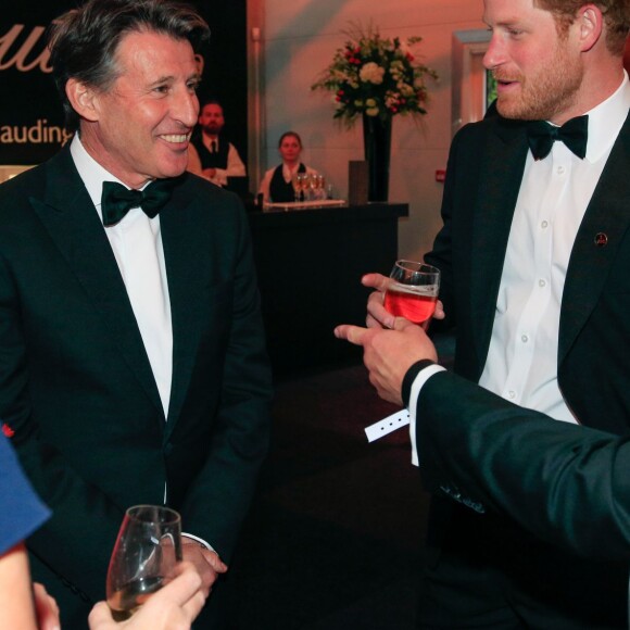 Le prince Harry et Lord Sebastian Coe à la soirée BT Sport Industry Awards à Londres le 28 avril 2016