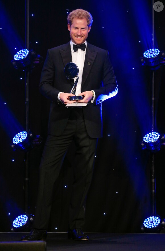 Le prince Harry lors la soirée BT Sport Industry Awards à Londres le 28 avril 2016