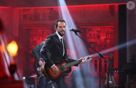 Exclusif - Gérald de Palmas, lors de l'enregistrement de l'émission Du côté de chez Dave à Paris (tournage le 16 février 2016 pour diffusion le dimanche 1er mai 2016 sur France 3).