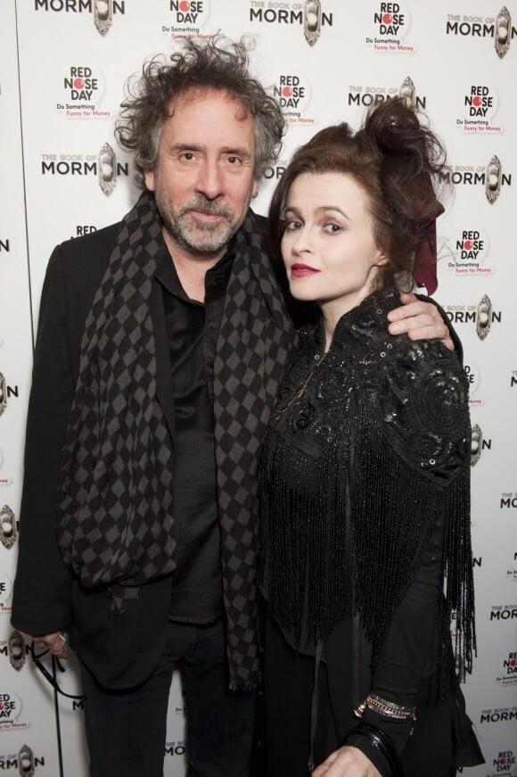 Tim Burton et Helena Bonham Carter en soirée à Londres le 13 mars 2013