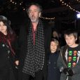  Tim Burton, Helena Bonham Carter et leurs enfants Billy Raymond et Nell &agrave; l'ouverture du Winter Wonderland de Hyde Park &agrave; Londres, le 20 novembre 2014. 