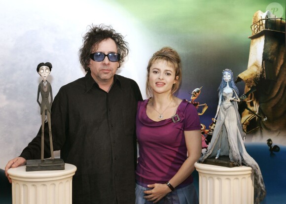 Tim Burton et Helena Bonham-Carter à Paris le 26 septembre 2005