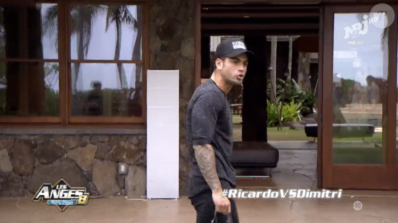 Altercation entre Ricardo et Dimitri dans "Les Anges 8" sur NRJ12. Le 3 mai 2016.