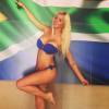 Jessica des "Marseillais South Africa" en bikini, lors du tournage de la télé-réalité de W9