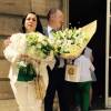 Emmanuelle Cosse et Denis Baupin lors de leur mariage en juin 2015. Photo postée sur Twitter par la sénatrice Esther Benbassa.