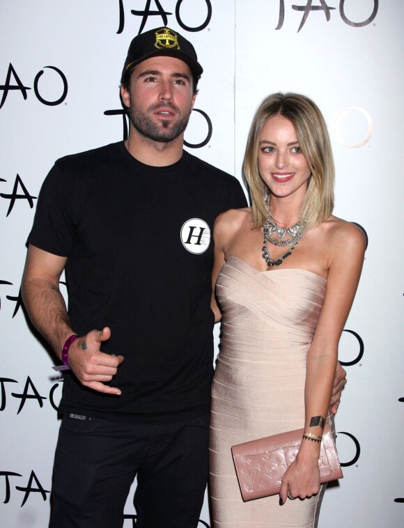 Brody Jenner et sa petite-amie Kaitlynn Carter lors d'une soirée au Tao Nightclub à Las Vegas, le 17 janvier 2015.