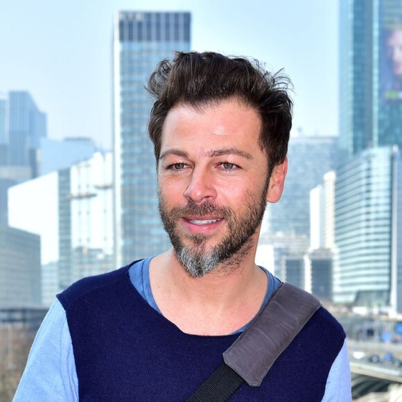 Christophe Maé, Grand Prix de l'UNAC 2015 pour la chanson "Tombé Sous Le Charme" lors de la remise du prix de l'UNAC 2015 à la Sacem à Paris, le 16 mars 2015.