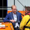 Le prince William, duc de Cambridge, visite le Lifeboat Pier lors du lancement de la campagne de prévention du suicide masculin du service d'urgences Emergency Services & Transport Industry Coalition à Londres, le 12 mai 2016.
