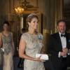 La princesse Madeleine de Suède et son mari Christopher O'Neill lors du banquet donné en l'honneur du 70e anniversaire du roi Carl XVI GUstaf de Suède au palais royal à Stockholm, le 30 avril 2016.