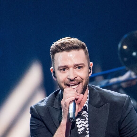 Justin Timberlake en répétitions lors du concours de l'Eurovision à Stockholm. Le 13 mai 2016