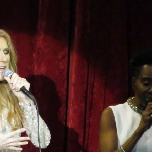 Céline Dion est remontée sur scène au Caesars Palace à Las Vegas le 23 février 2016. E