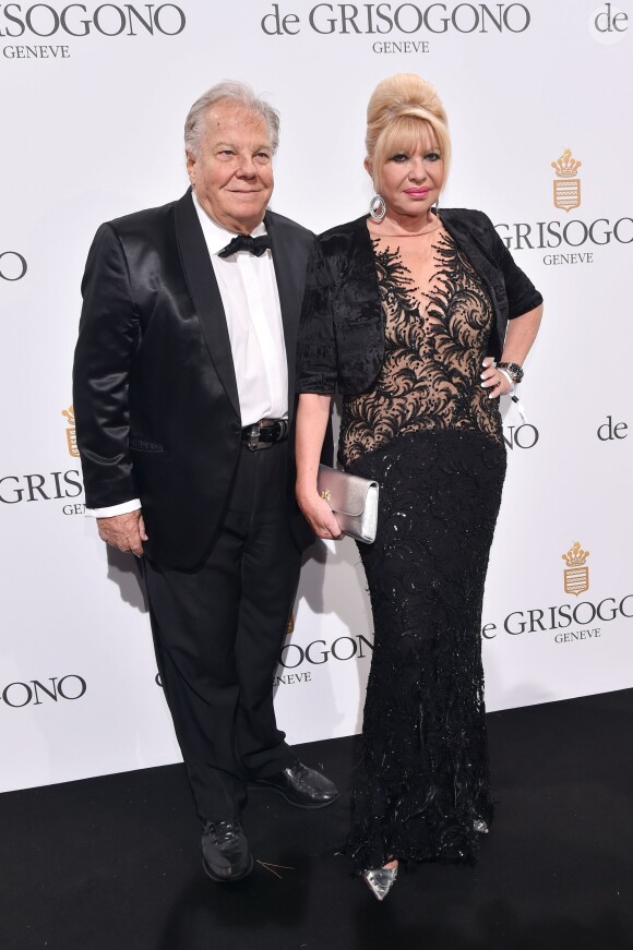 Ivana Trump et Massimo Gargia - Photocall de la soirée de Grisogono à l'hôtel Eden Roc au Cap d'Antibes lors du 69 ème Festival International du Film de Cannes, le 17 mai 2016