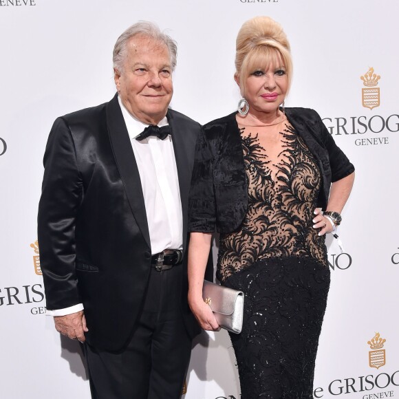 Ivana Trump et Massimo Gargia - Photocall de la soirée de Grisogono à l'hôtel Eden Roc au Cap d'Antibes lors du 69 ème Festival International du Film de Cannes, le 17 mai 2016