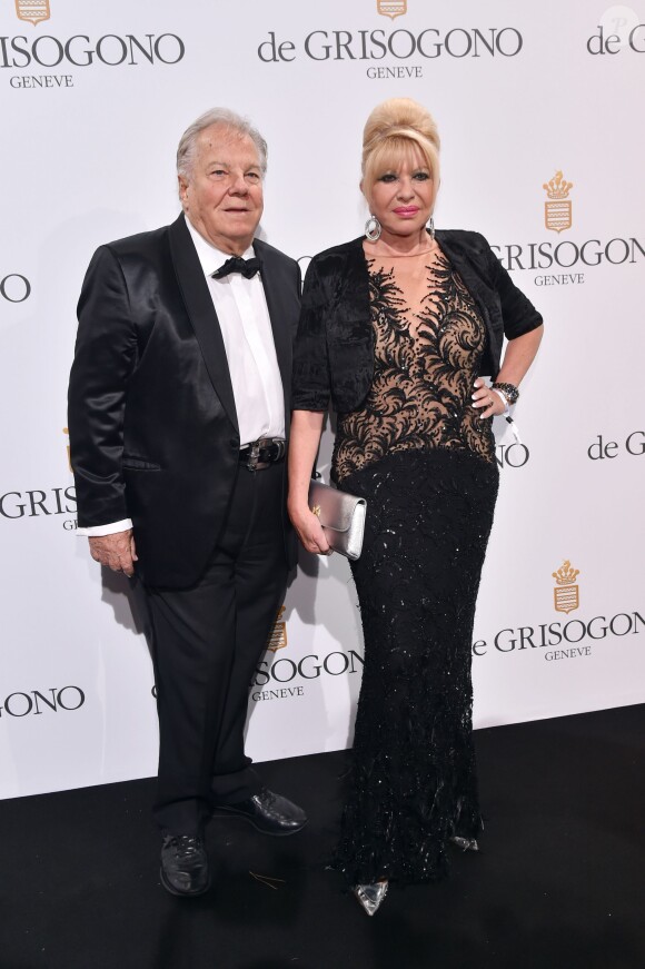 Ivana Trump et Massimo Gargia - Photocall de la soirée de Grisogono à l'hôtel Eden Roc au Cap d'Antibes lors du 69 ème Festival International du Film de Cannes, le 17 mai 2016