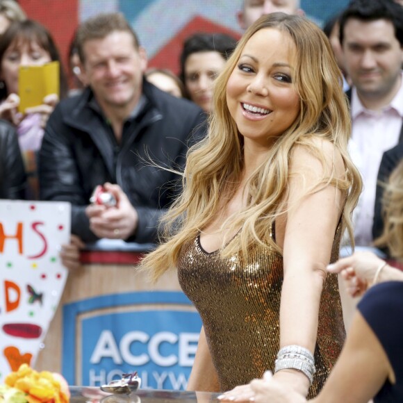 Mariah Carey arrive à l'emission de Tv "Access Hollywood Live" au Rockfeller Center le 17 mai 2016.