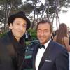 Adrien Brody et Bernard Montiel lors de la 23e édition du Gala de l'amfAR "Cinéma contre Sida" à l'hôtel de l'Eden Roc au Cap d'Antibes, le 19 mai 2016, lors du 69 ème Festival International du Film de Cannes.