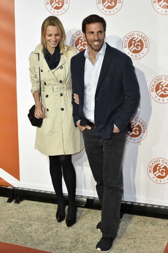 Gonzalo Quesada et Isabelle Ithurburu lors de la Soirée des Joueurs de Roland-Garros 2016, le 19 mai au Petit Palais, à Paris.