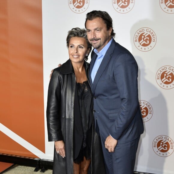 Henri Leconte et sa nouvelle compagne Maria lors de la Soirée des Joueurs de Roland-Garros 2016, le 19 mai au Petit Palais, à Paris.