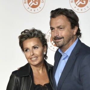 Henri Leconte et sa nouvelle compagne Maria lors de la Soirée des Joueurs de Roland-Garros 2016, le 19 mai au Petit Palais, à Paris.