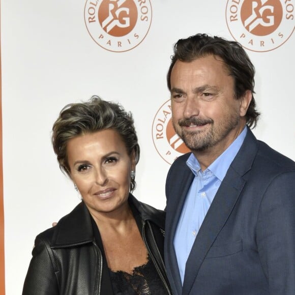 Henri Leconte et sa nouvelle compagne Maria lors de la Soirée des Joueurs de Roland-Garros 2016, le 19 mai au Petit Palais, à Paris.