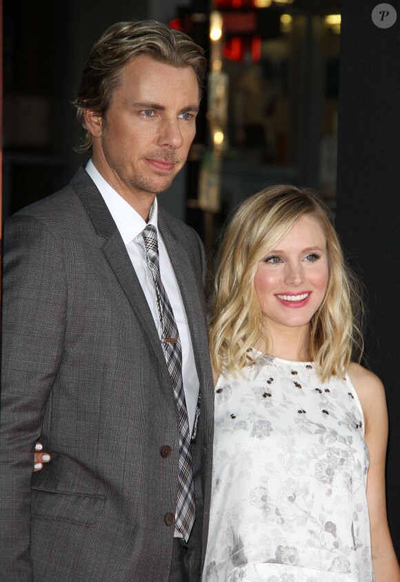 Dax Shepard, Kristen Bell enceinte - Première du film "This Is Where I Leave You" à Hollywood le 15 septembre 2014.