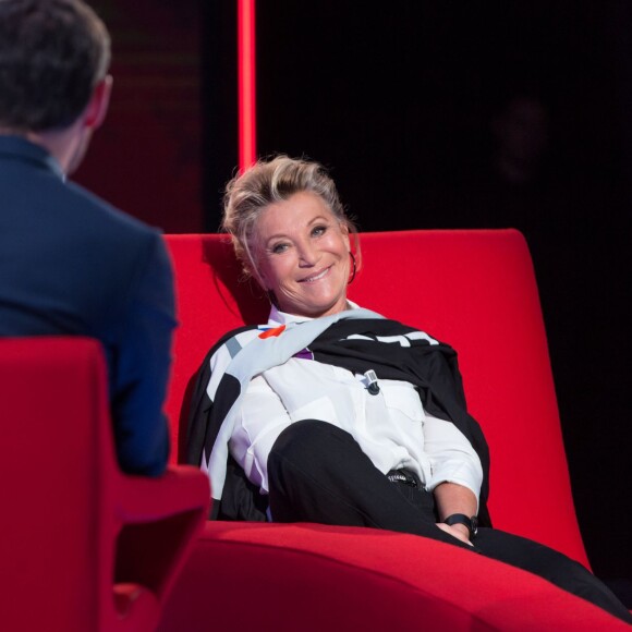 Exclusif - Enregistrement de l'émission "Le Divan" présentée par Marc-Olivier Fogiel avec Sheila en invitée, qui sera diffusée le 24 mai sur France 3. Le 29 avril 2016 © Cyril Moreau / Bestimage