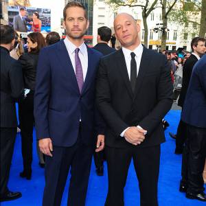 Paul Walker et Vin Diesel à Londres le 7 mai 2013