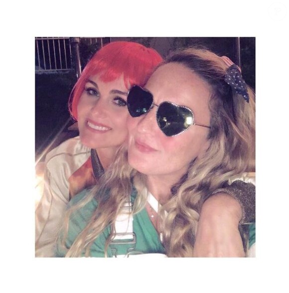 Yaël Abrot et Laeticia Hallyday lors d'une soirée roller à Lombardi House, le 21 mai 2016 à Los Angeles