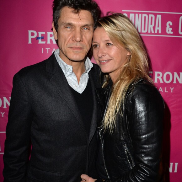 Marc et Sarah Lavoine - Paris le, 14 02 2014 - Contre soirée de la Saint Valentin par l'agence Sandra & CO au club Le Chapelier à Paris , le 14 février 2014