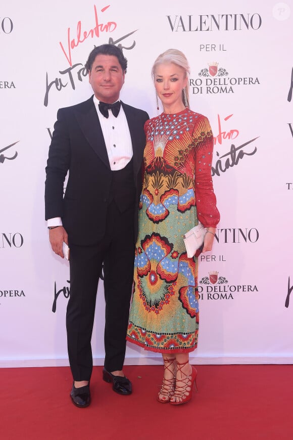 Giorgio Veroni et sa femme Tamara Beckwith - People au spectacle "La Traviata" à l'opéra de Rome. Le 22 mai 2016