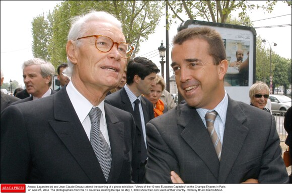 Arnaud Lagardere et Jean-Claude Decaux à Paris en 2004.