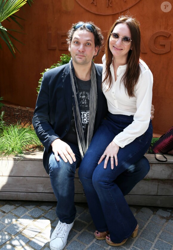 Eric Antoine et sa femme Calista -People au village des Internationaux de Tennis de Roland Garros le 27 mai 2016. © Dominique Jacovides / Bestimage