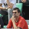 Sergi Bruguera (entraineur de R.Gasquet) - People dans les tribunes lors du Tournoi de Roland-Garros (les Internationaux de France de tennis) à Paris, le 27 mai 2016. © Pierre Perusseau/Bestimage